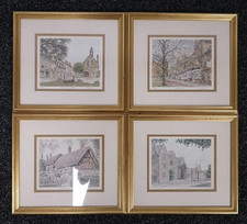 4 x Glyn Martin Framed and Mount Prints - Portraits of Britain 12.5" x 11.5"