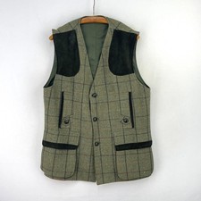 Alexander James Tweed Shooting Vest Mens 46 48 Green Country Sporting Waistcoat