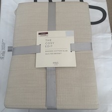 M&S WASHED COTTON SLUB QUILTED