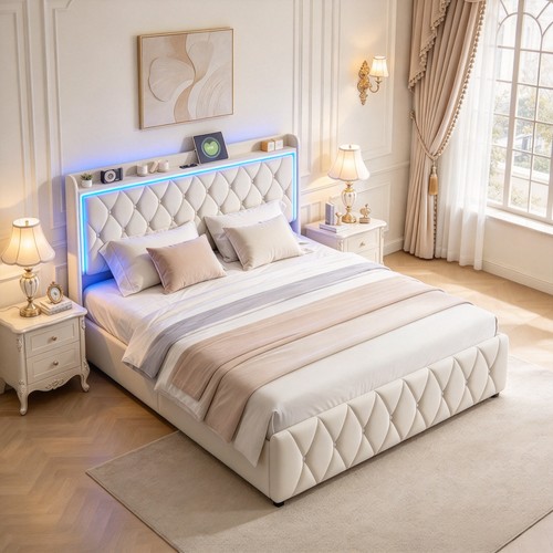 4ft6 ottoman double bed frame - ottoman,