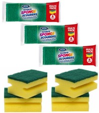 Handgrip Sponge Scourers Washing Up Dish Cleaning Wiping mopping Spills 24pk NEW