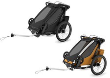 Thule Chariot Sport 1 Series Single Double Bike Trailer Trailer Black Gold Fre...