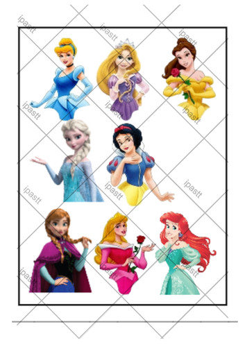 Disney princesses cake half - princesses,