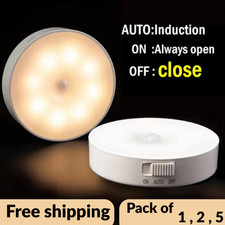 LED Motion Sensor Light Rechargeable PIR USB Portable Cabinet Stair Night Lamp