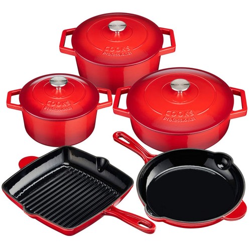 Piece cast iron cookware set - piece,