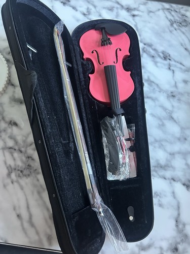Child pink violin - child's,