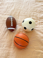 Legami Mini Balls Set – Football/American Football/Basketball Toy – VGC