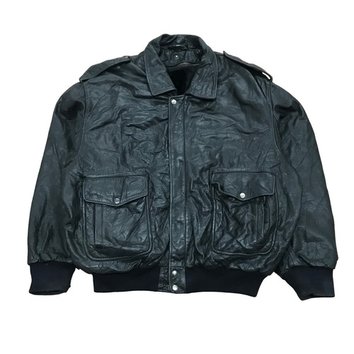 Leather bomber jacket men - leather,