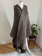ZARA BROWN JACQUARD KNIT CAPE