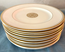 Vintage Royal Doulton 4 Small Dinner Plates 25cm. (3 sets avail) Oxford Gold 96