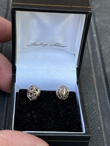 Silver stud earrings - earrings, beautiful