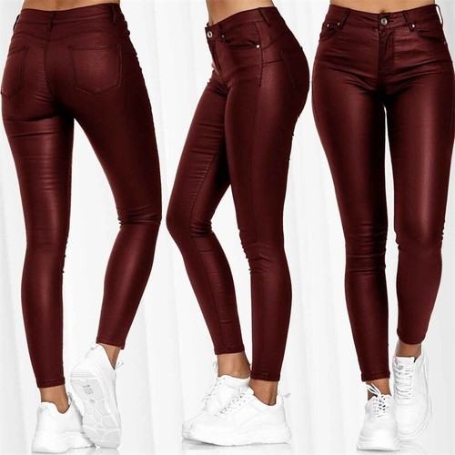 Women leather pants clothing - women's,