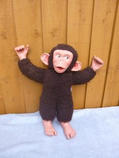 Vintage Chad Valley Jacko the Monkey Brown Soft Plush Stuffed Toy 16"