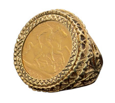 Gold ring half - gold, sovereign
