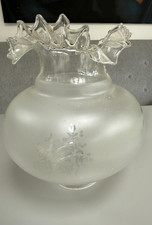 antique frilly wavy frosted