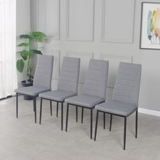 Pcs grey linen fabric dining - pcs,