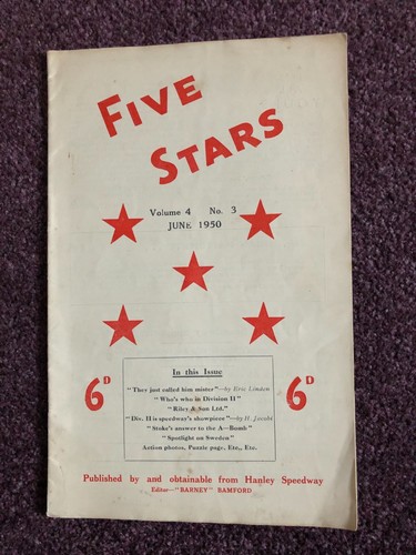 Speedway magazine stoke five - magazine,