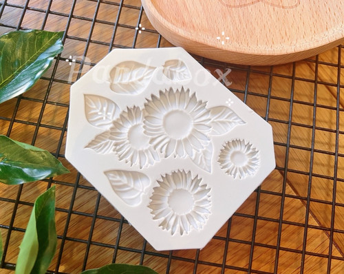 Sunflower fondant chocolate - fondant,