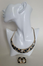Vintage 1980's Pierre Lang Designer Necklace & Earrings Perfect Condition