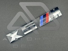 Chrome Silver BMW X5M Front Bumper Kidney Grille Badge Logo OEM+