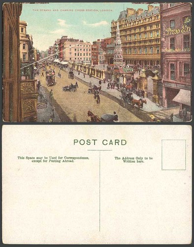 London old postcard charing - london,