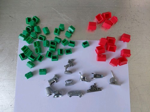 Old monopoly metal tokens - monopoly, 10