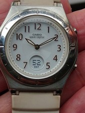 Sweet White Dial Wave Ceptor Tough Solar Multiband 6. LWA-M145. Orig Strap.