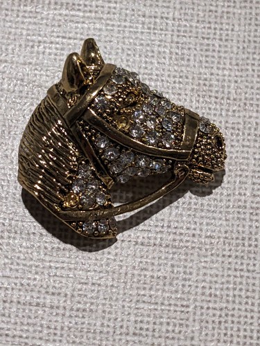 Brooch horse bridle faux - brooch,