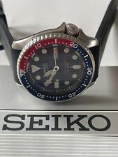 SEIKO SKX009 7S26 0020 REPLACEMENT BLACK RUBBER CURVED END STRAP UK SELLER 22MM