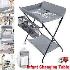 Baby Infant Changing Table Foldable Nursery Changing Table Bath Mat and Storage