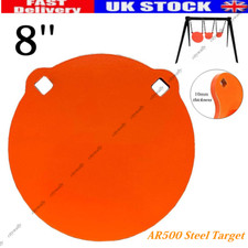 8'' AR500 Steel Targets Gong Target Hanging Kit Steel Shooting Target Thick10mm