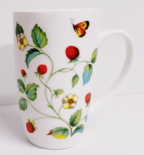 Strawberries butterflies mug - &,