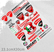 DUCATI  CORSE Motorcycle DECAL   Sticker Fuel Tank Fairing Body Badge HELMET