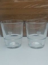 Costa Coffee expresso americano glassware x2 4 " high x 4" wide  free uk p & p. 