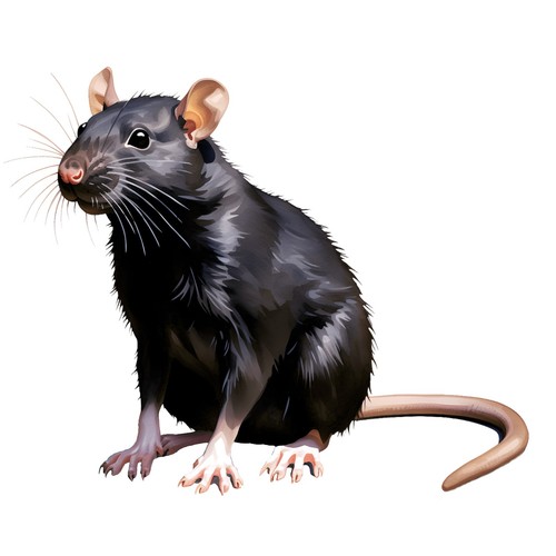 Sticker rat car - 6x,