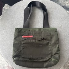 PRADA Shoulder Bag Green Nylon