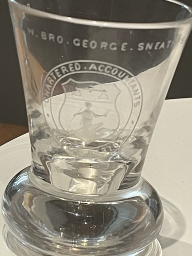 Antique masonic firing - masonic, glass