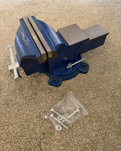 Blue bench vice with swivel - vice,