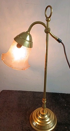 Brass table lamp adjustable - brass,