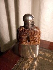 Victorian hip flask glass - of,