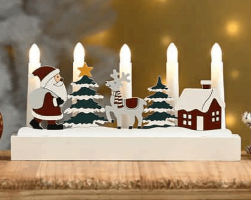 Festive wooden santa scene - festive,