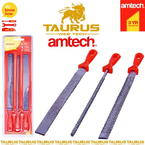 Amtech steel rasp file set - 3,