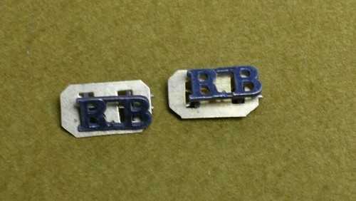 Military brass badge - military, pair