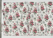 IKEA Emmie Sot Set of 2 Pink Blue Green Floral Standard Pillow Shams Ties EUC