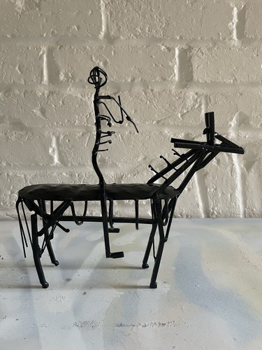 Metal folk art horse - metal,