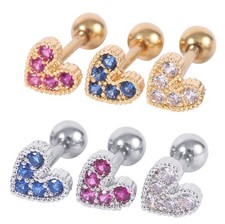 1pc Heart Lower Ear Bar