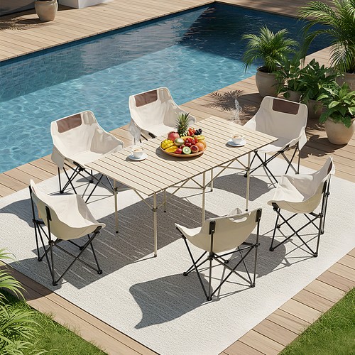 Portable folding camping table - portable,