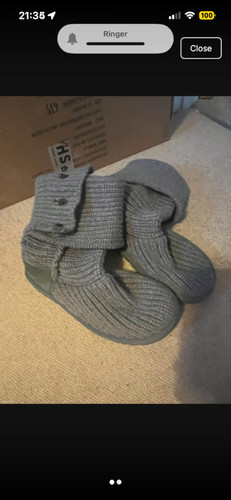 Grey knit ugg boots - grey,