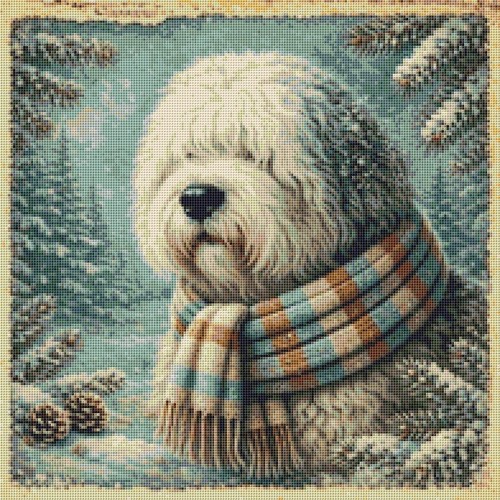 Old english sheepdog puppy dog - old,