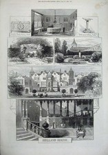 Original Old Antique Print